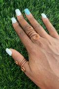 Wave Spiral Ring Set
